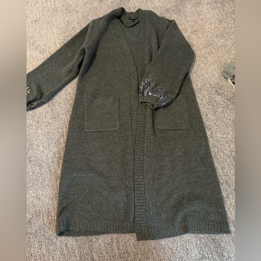 Torrid Charcoal Grey Cozy Knit Long Cardigan, 1 14/16